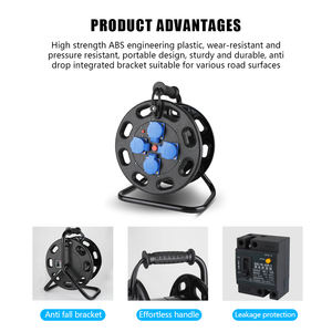 حماية تسرب مخصصة 4 طرق EU مآخذ IP44 قابلة للجر 50m 40m 25m تمديد كابل طاقة - Product Image 2