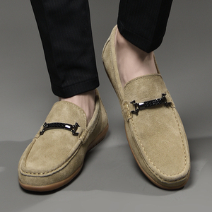 Chaussures bateau décontractées en cuir véritable pour hommes grandes tailles - Product Image 5