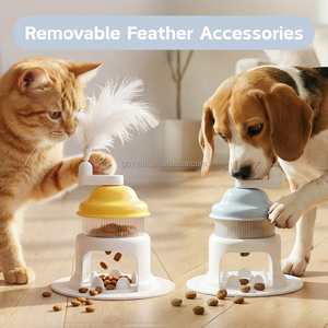 Juguete Dispensador de Comida para Perros y Gatos con Forma de Afeitadora de Hielo, Juguete de Alimentación Lenta con Pluma - Product Image 4