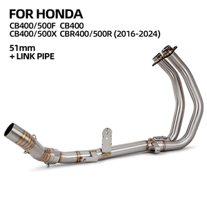 สำหรับ <span class=keywords><strong>CB500X</strong></span> CBR500R CB500F CBR400R CB400X CB400F ปี 2016-2024 <span class=keywords><strong>ท่อ</strong></span>ไอเสียรถจักรยานยนต์ <span class=keywords><strong>ท่อ</strong></span>เชื่อมต่อหน้า ปรับแต่ง<span class=keywords><strong>ท่อ</strong></span>ไอเสีย ขนาด 51 มม. - Product Image 2