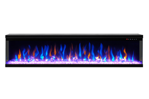 Cheminée électrique en verre à trois <span class=keywords><strong>faces</strong></span> de 50''60'' avec thermostat personnalisé et protection contre la surchauffe pour villa - Product Image 3