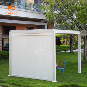 Stores verticaux électriques motorisés intégrés en tissu imperméable uni, stores occultants, volets extérieurs, stores à enrouleur à fermeture éclair - Product Image 2