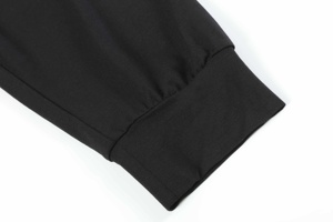 Pyjama confortable en fibre de bambou pour hommes Pyjama à col rond Haut long Noir pur à manches longues <span class=keywords><strong>Nuisette</strong></span> pour hommes - Product Image 4