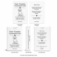 Cartes de transition personnalisées pour chiens – Jeu de cartes souvenir pour animaux de compagnie avec livret souvenir A5 en option