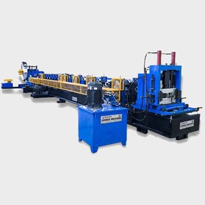 Nueva máquina formadora de rollos <span class=keywords><strong>C</strong></span> Purlin <span class=keywords><strong>C</strong></span>/Z/U Channel Purline Laminado en frío 8-18 m/min Bomba de motor CR12 de azulejo de color de acero galvanizado - Product Image 1
