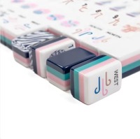 Set Mahjong Amerika Harimau Putih Mewah, Set Permainan dengan 160/166 Ubin Mahjong Unik dan Desain Artistik yang Berani