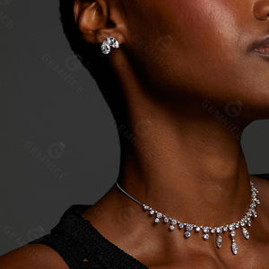 Joyería de plata Gemnel 925, pulsera de cadena para mano, conector de anillo con circonita cúbica, anillo de muñeca brillante, joyería llamativa para la mano. - Product Image 4