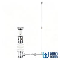 Kit de vidange de lavabo en laiton G 1 1/4 avec tige de levage pour lavabo de salle de bain, finition chromée, fourniture d'usine, articles sanitaires