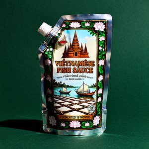 Emballage de sauce barbecue à lait en plastique aluminium de qualité alimentaire imprimé sur mesure Pochette à bec debout avec taille personnalisée - Product Image 4