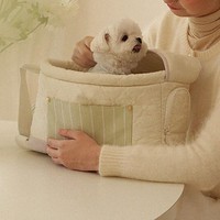 Sac de transport carré rembourré pour animaux de compagnie - Sac bandoulière respirant avec fenêtre en maille enroulable et sangle de sécurité pour petits animaux
