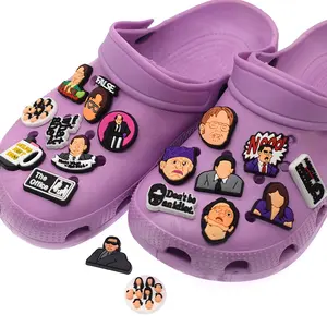 Yeni varış Croc takılar ofis karakter ayakkabı takılar ayakkabı aksesuarları parti hediye için yetişkin genç