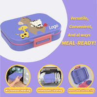 Nouvelle conception, boîte à lunch portable à 3 compartiments, étanche, pour enfants, lonchera, bento, boîte à lunch pour micro-ondes