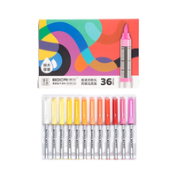 M01 – Ensemble de stylos marqueurs acryliques de haute qualité à 12, 24, 36 ou 48 couleurs, type liquide direct, pour peinture, cadeau, stylo fineliner