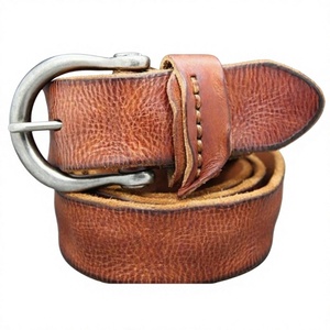 Ceintures en cuir véritable unisexe personnalisables de style campagnard, boucle carrée en acier, en cuir de vachette, écologiques et robustes - Product Image 5