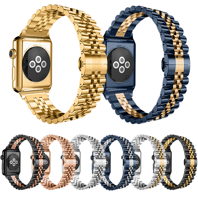 New   Style 5   Link Jubilee Stainless Steel Metal Strap Compatible with Apple Watch Samsung & Huawei Smart Watches