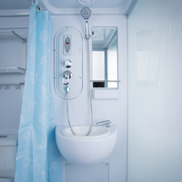 Cabine de douche tout-en-un au design simple, unité de salle de bain préfabriquée modulaire complète