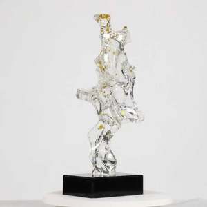 Escultura <span class=keywords><strong>de</strong></span> Resina Transparente en Forma <span class=keywords><strong>de</strong></span> <span class=keywords><strong>Luna</strong></span>, Hecha a Mano, Elegante y Moderna, para Colección - Product Image 2