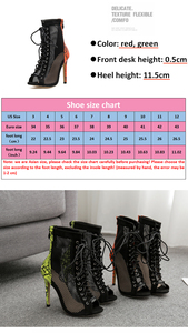 Botas de Mujer Otoño-Invierno 2023, Diseño de Serpiente, Tacón Súper Alto, Punta Abierta, Tacón Delgado - Product Image 4