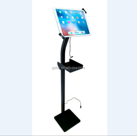 Support de sol autonome EStand pour tablette de sécurité avec imprimante, plateau pour accessoires et support verrouillable pour tablettes de 7, 8, 9, 10, 11, 12, 13 pouces