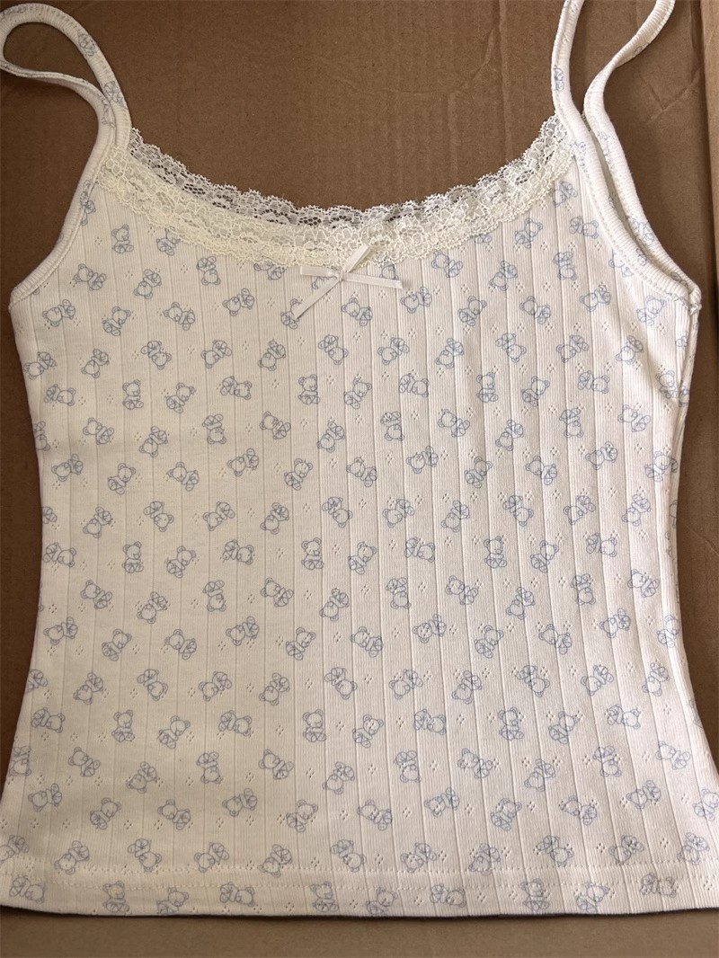 Apricot bottom with bear--vest