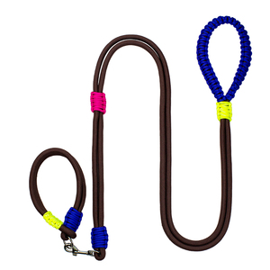 Correa reflectante de nailon para perros con mango acolchado, estilo sencillo para perros medianos, colores naranja, azul y verde - Product Image 5