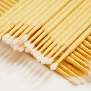 Micro-applicateur compostable avec manche en paille de blé et poils en nylon, brosse jetable pour extensions de cils, outil de beauté - Product Image 1
