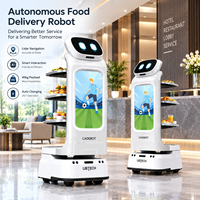 Robot de livraison de nourriture automatique MiCity, écran 21'AD, charge utile de 40 kg, navigation laser, recharge automatique pour restaurants, hôtels, cafés, restauration rapide