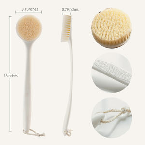 Cepillo de ducha mayorista personalizable con logo, masajeador de espalda con cerdas de jabalí para exfoliación y limpieza profunda, personalizable - Product Image 4