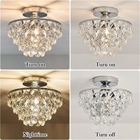 Mini lustres en cristal pour salle à manger plafonniers pour couloir intérieur chambre salle de bain cuisine plafonnier