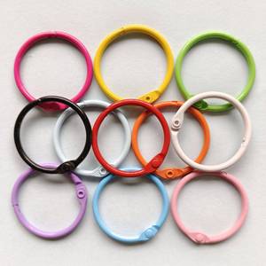 Anneau de fixation métallique 30 mm, boucle minimaliste, pour feuilles mobiles, accessoires de bijoux DIY, rangement, porte-clés - Product Image 2