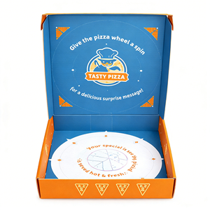 Boîte d'expédition personnalisée pour pizza, en carton ondulé B/E, pliable, avec option de personnalisation - Product Image 1