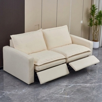 Canapé modulaire électrique inclinable personnalisable en tissu avec chargement USB Type-C et housse amovible Cloud Couch