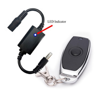 Interruptor de control remoto inalámbrico, 433mhz, relé RF 3,7 a 15V, adaptador de corriente CC, enchufe, controlador inalámbrico para luz LED