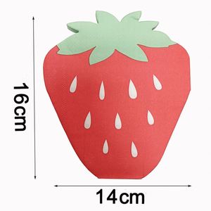 Custom Customized Strawberry Printed Napkins, Irregular-shaped <b>Tissues</b>, Party Decoration <b>Paper</b> Napkins & Serviettes - Product Image 3