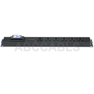 ABCCABLS Rack de scène PDU 1U avec affichage numérique, <span class=keywords><strong>multiprise</strong></span> à 6 voies avec entrée Powercon et prises universelles pour armoire audio-éclairage - Product Image 4