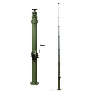 Mât télescopique manuel monté sur véhicule ou sur le sol avec système de treuil pour antenne de radioamateur - Product Image 4