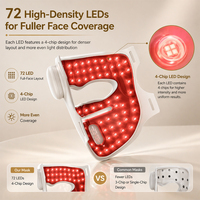 Masque facial sans fil 5D à lumière rouge Magique Power, nouvelle technologie, masque facial en silicone à lumière rouge, masque à LED infrarouge à lumière rouge