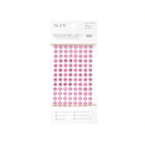 Adesivo con strass scintillanti Ilan 8 mm Colore 6 120 pezzi - Product Image 1