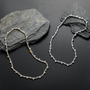 Collana Tennis alla Moda in Stile Hip Hop Europeo e Americano, in Ottone con Zirconi Intarsiati a Forma di <span class=keywords><strong>Cuore</strong></span> Ovale, per Coppie - Product Image 6