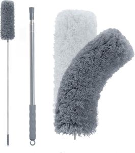 Classic Home Feather Duster with Flexible Extension and Ellipse Duster <b>Head</b> for Ceiling <b>Fans</b> and Bathroom Cleaning - Product Image 1