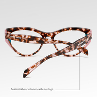 Lunettes optiques rétro faites à la main pour femmes avec monture épaisse en acétate Lunettes rondes ovales de style œil de chat