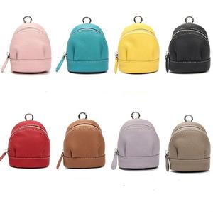 Fashion First Layer Cowhide <b>Coin</b> Wallet Mini Earphone Storage <b>Case</b> Crossbody Single-shoulder Bag Leather Keychain - Product Image 4