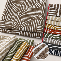 Tissu d'ameublement en polyester tissé économique, tissu jacquard personnalisé pour canapé et mobilier textile