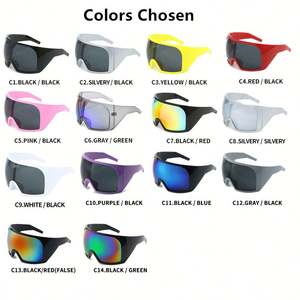 Gafas de Sol Punk Extra Grandes de Moda 2025 con Logotipo Personalizado, Gafas Deportivas UV400 con Lente de una Pieza para Hombre y Mujer - Product Image 6