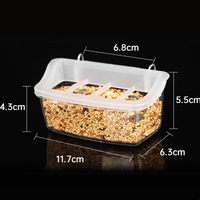 Mangeoire à oiseaux transparente anti-déversement, boîte à nourriture et à eau suspendue, fournitures d'alimentation pour oiseaux tigre, paon, perroquet