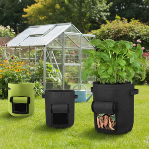 Pot de culture <span class=keywords><strong>en</strong></span> tissu pour plantes, sac de culture pour pommes de terre, tomates, fleurs, biodégradable, moderne, multi-usages, seau de culture - Product Image 5