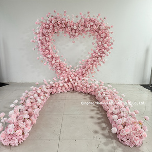 <span class=keywords><strong>ซุ้ม</strong></span>ดอกไม้<span class=keywords><strong>รูป</strong></span><span class=keywords><strong>หัวใจ</strong></span>สีชมพู H33, ดอกไม้เรยอน, ฉากหลังเวทีงานแต่งงาน, ของตกแต่งงานขอแต่งงาน - Product Image 3