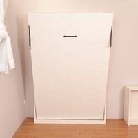Meuble de chambre à coucher en bois Lequan lit superposé à parois cachées lits pliants bibliothèque lit escamotable avec armoire avec bibliothèque