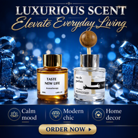 Diffuseur de parfum rond personnalisé avec bâtonnets en rotin, huile essentielle naturelle, longue durée, pour la maison, l'hôtel et la décoration intérieure