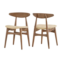 Chaise de salle à manger en bois massif avec siège rembourré, chaise d'appoint moderne pour cuisine et salle à manger, prix DDP USA